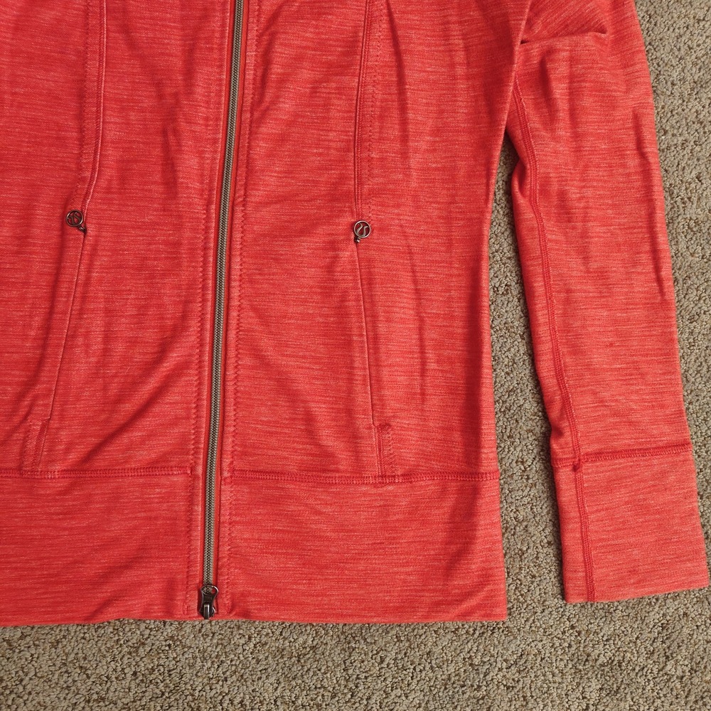 Lululemon Define Full Zip Jacket Heathered Red Orange Womens Size 4 Activewear - Picture 4 of 11